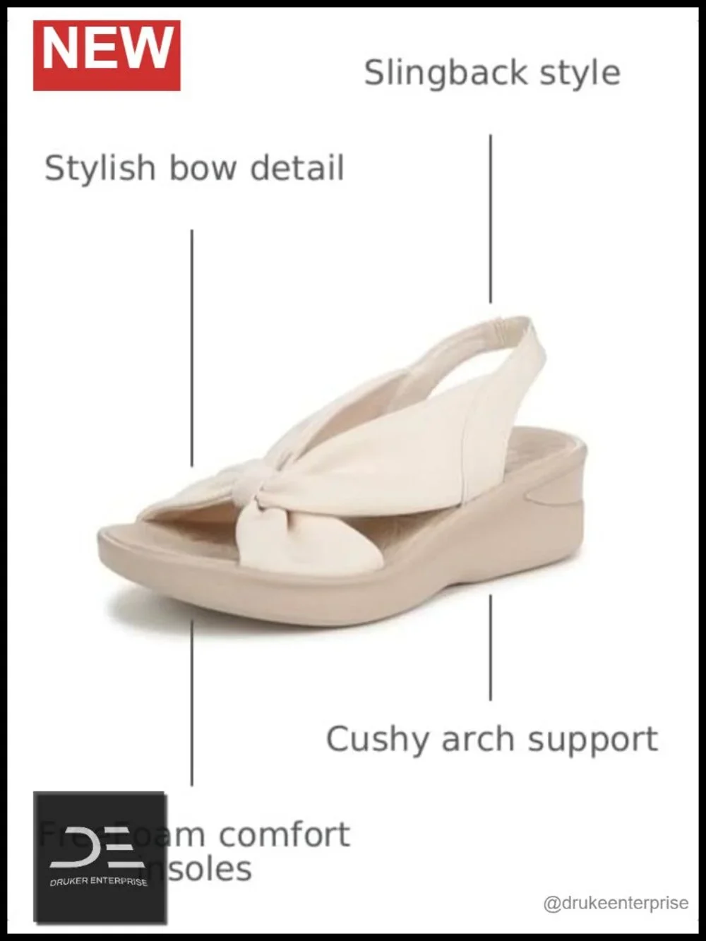 Women's Stretch Fabric Wedge Sandal Slingback Platform